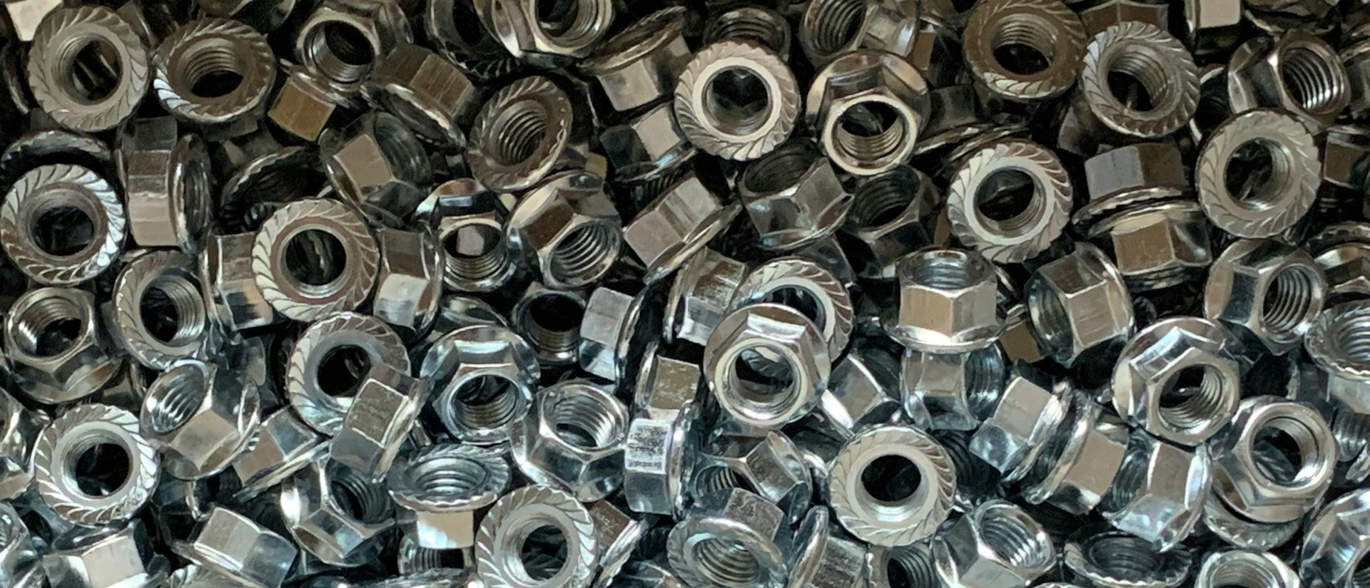 large pile of bolts